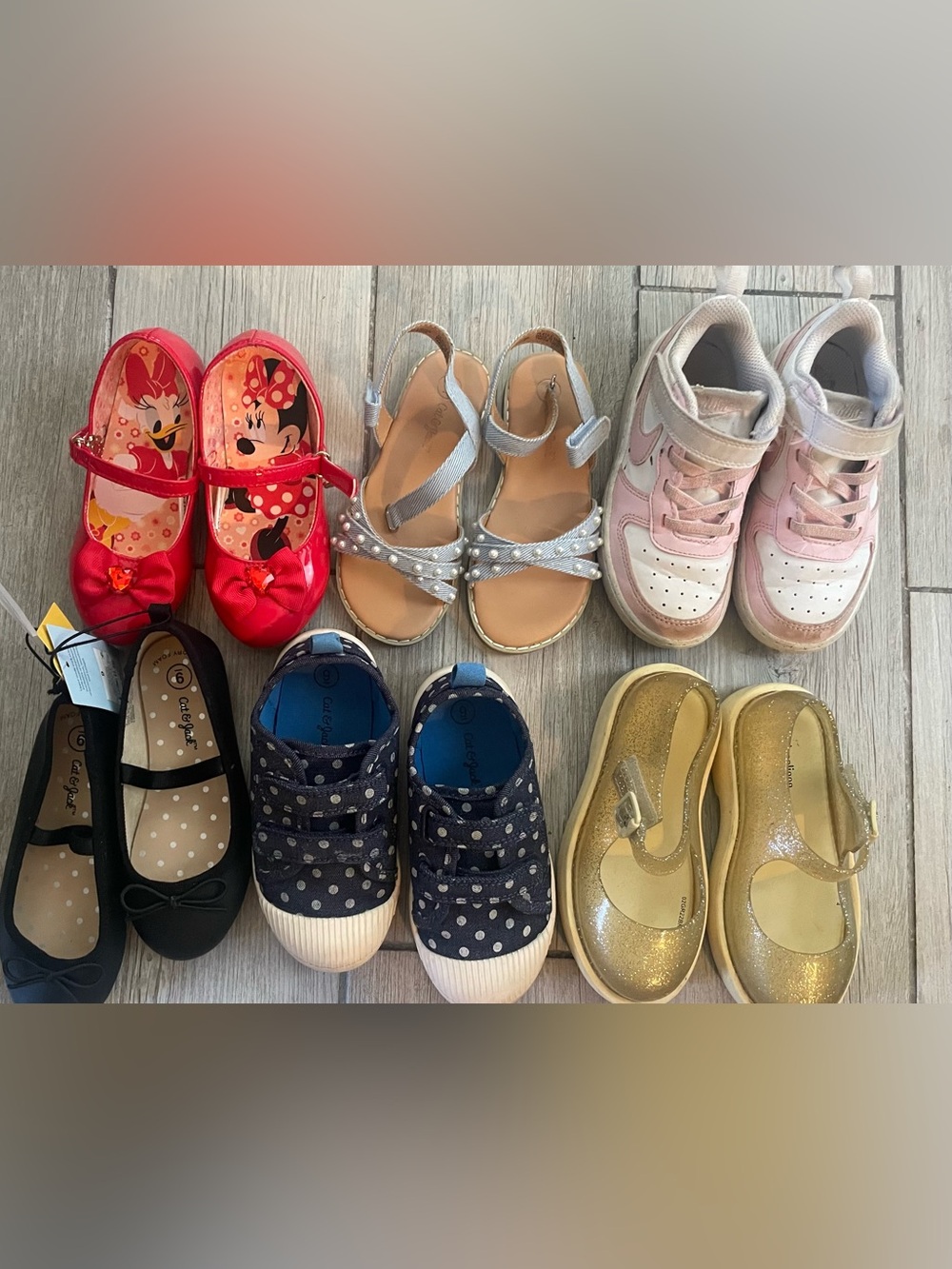 Bundle of toddler girl shoes -